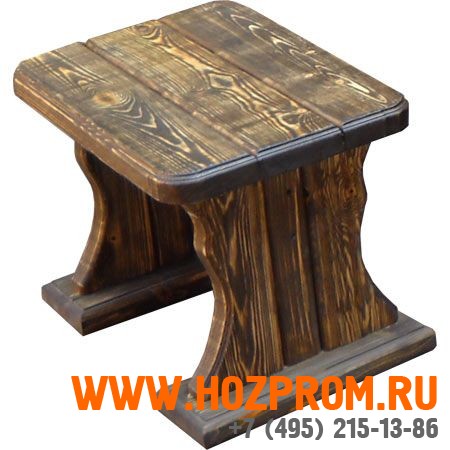 Табурет деревянный под старину Московия
Длина   450 мм.
Ширина  420 мм.
Высота  440 мм.
Толщина 45 мм